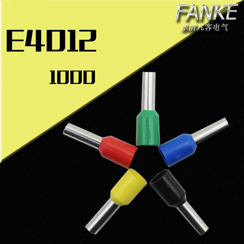 1000 штук упак. E4012 изолированный конец шнура терминальные проволочные соединители