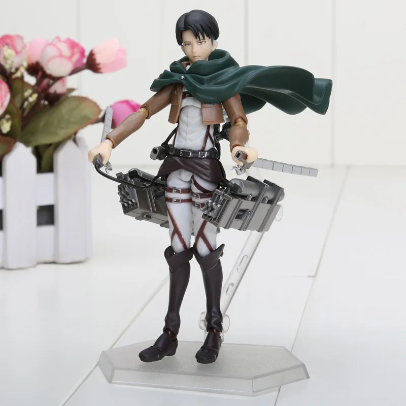 14 см атака на Титанов Shingeki no Kyojin Rivaille Figma 213 ПВХ фигурка игрушка