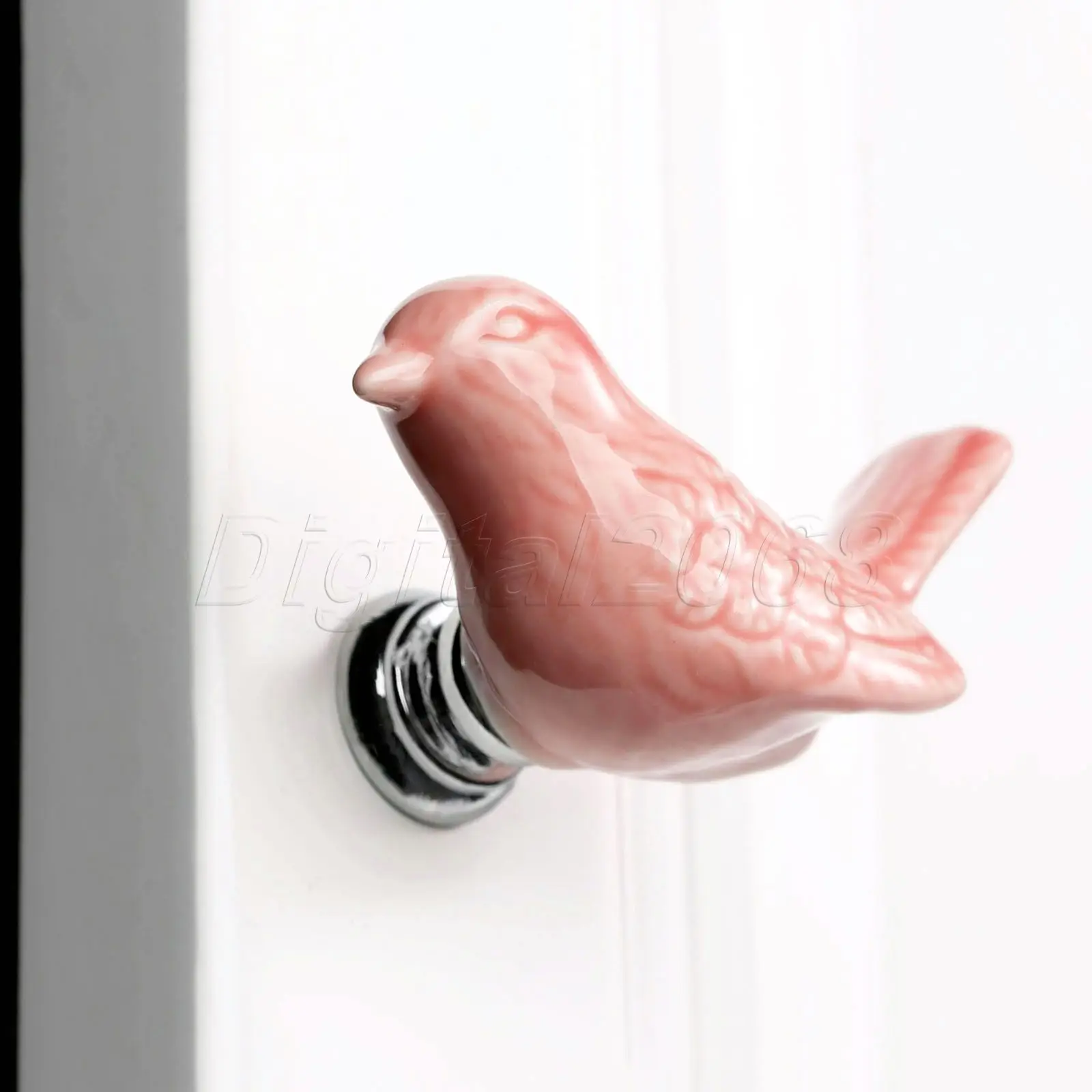 Pink Bowarepro керамическая ручка птица ручка кухонный шкаф дверные ручки выдвижные ручки кухонная мебель домашний декор - Цвет: Pink