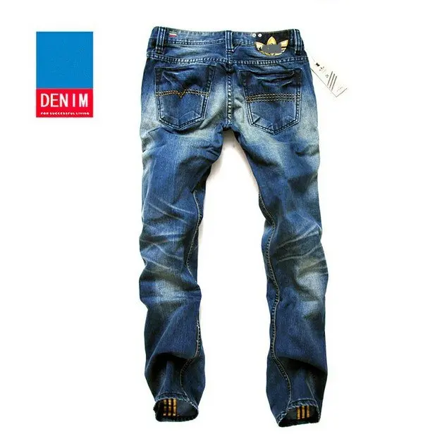 HOT! Free Shipping 100% Cotton slim western style Fashion hip hop pants/Blue jeans Trousers | Мужская одежда