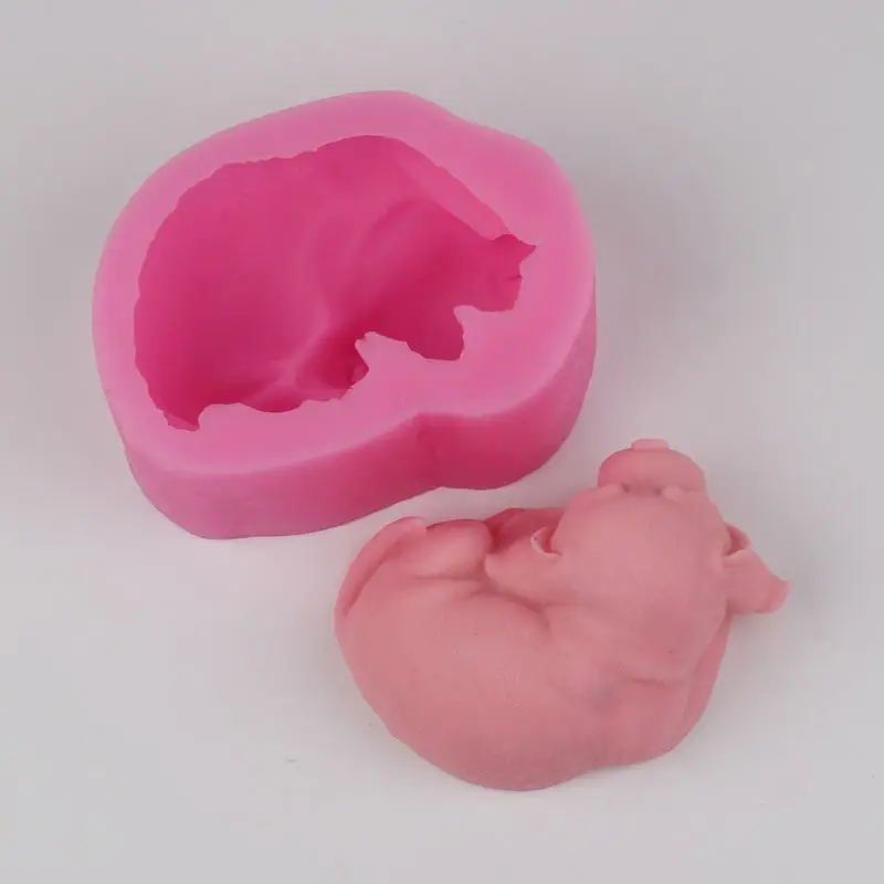3D собака силиконовые формы мыла для изготовления мыла формы DIY украшения торта инструмент