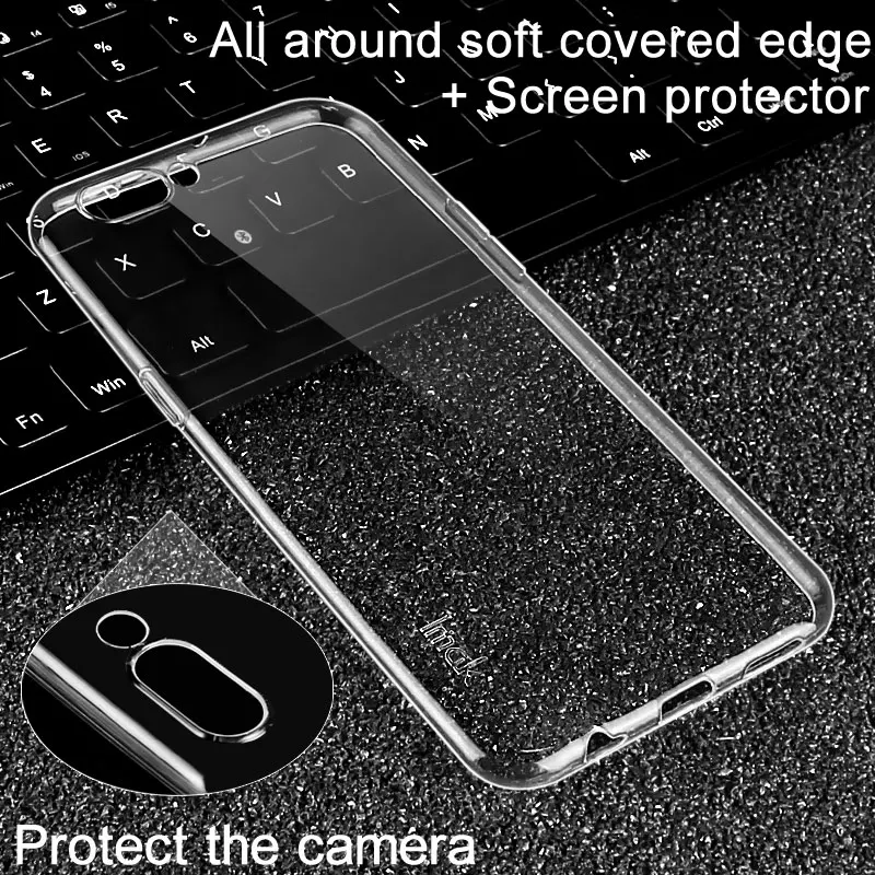 Для OPPO R11 чехол IMAK Супер-тонкий stealth soft ясно ТПУ для телефона плюс бампера + Экран