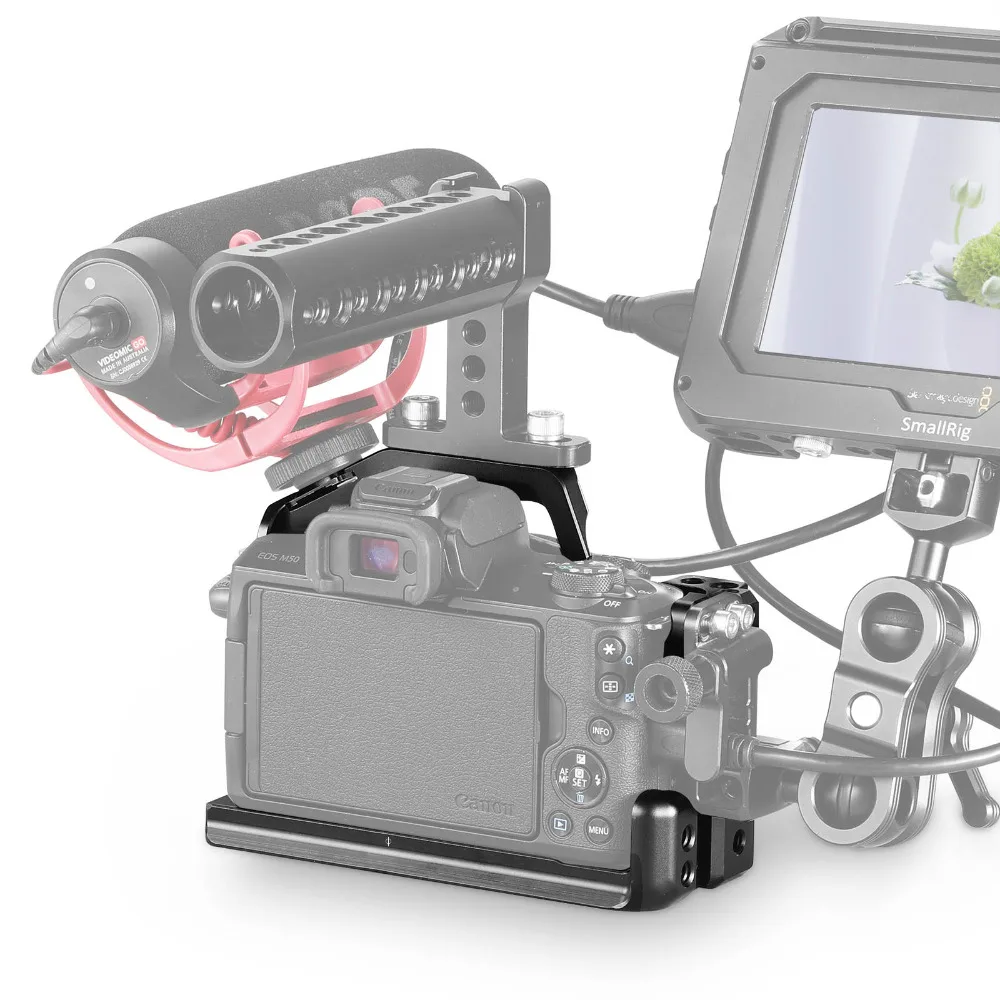 Клетка SmallRig для камеры Canon EOS M50 и M5 с мягкой ручкой подключения монитора к