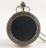 wholesale silver bronze gold diy clock good quality pendant men and woman necklace pocket watch gift quartz watches