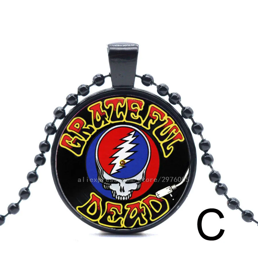 Ручной работы круглый медальон Подвеска цепочки и ожерелья Grateful Dead ювелирные