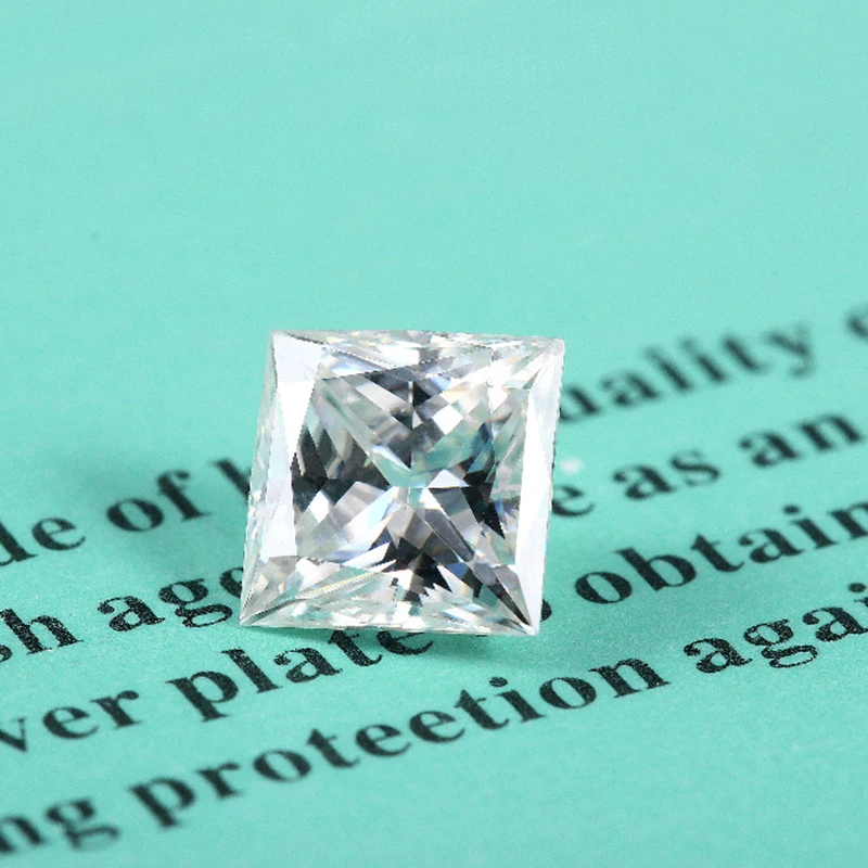 Драгоценные камни аналог алмаза вес 2ct 7 мм * F цвет принцесса огранка моиссанит