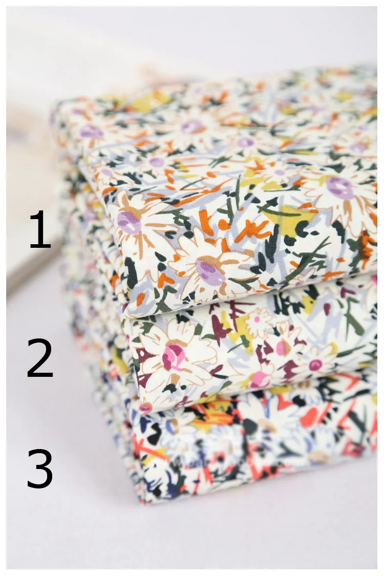 Новое поступление Органическая хлопковая ткань маленький цветочный