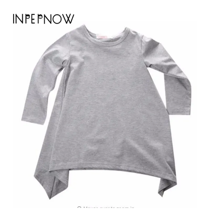 INPEPNOW/весеннее платье принцессы костюмы для девочек детское Хлопковое с длинными