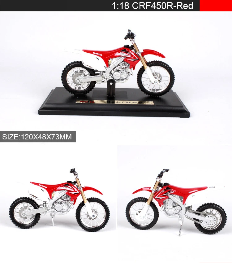Maisto 1:18 модели мотоциклов CRF450R CR250R XR400R внедорожная гоночная модель велосипедная база литая под давлением мото детская игрушка для коллекции подарков