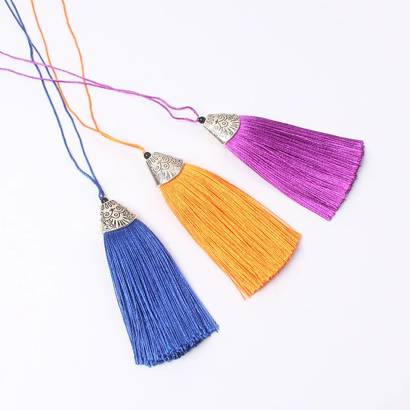 Металлические колпачки с бахромой и подвеской 10 шт.|Кисти бахрома| |