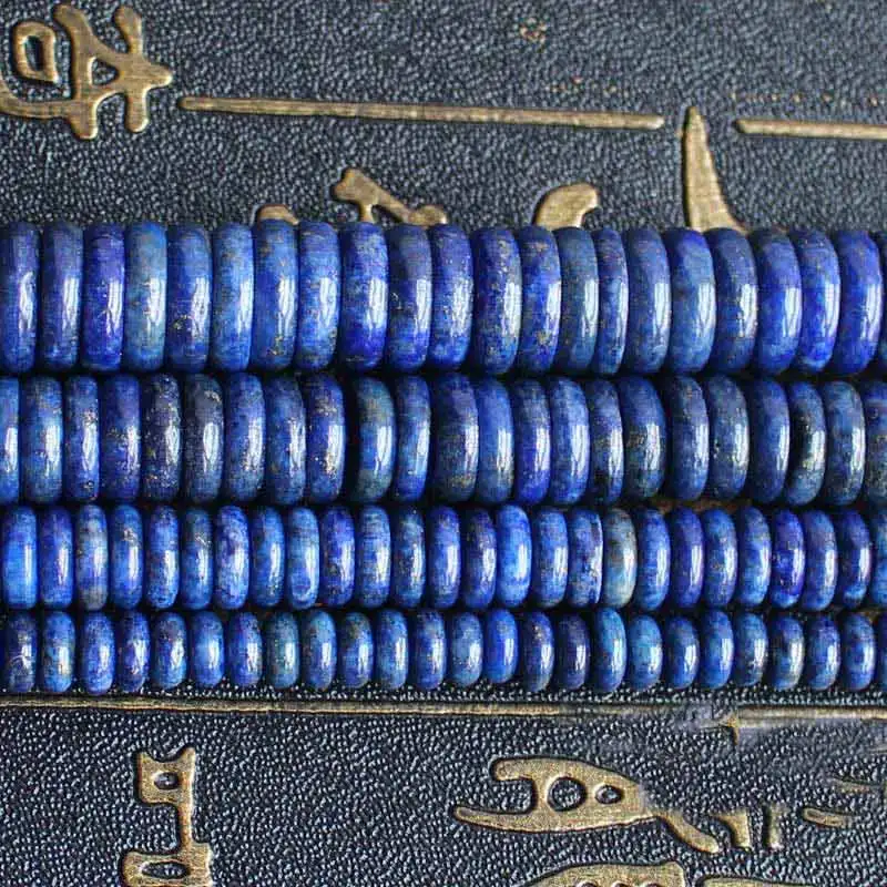 Модные ювелирные изделия Lapis Lazuli Rondelle Beads15/38 см бусины для изготовления ювелирных