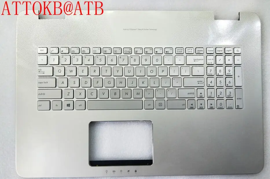 Серый Американский стандартный подлокотник для ноутбука клавиатура для ASUS N751 N751J G771 G771JW GL771JM GL771JW с крышкой C - Цвет: Серый