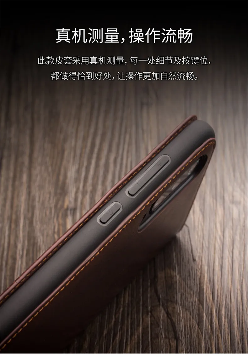 Роскошный Ультратонкий флип-чехол из натуральной кожи с карманом для Xiaomi Mi 9, Модный деловой кошелек с отделением для карт, чехол для Xiaomi Mi 9