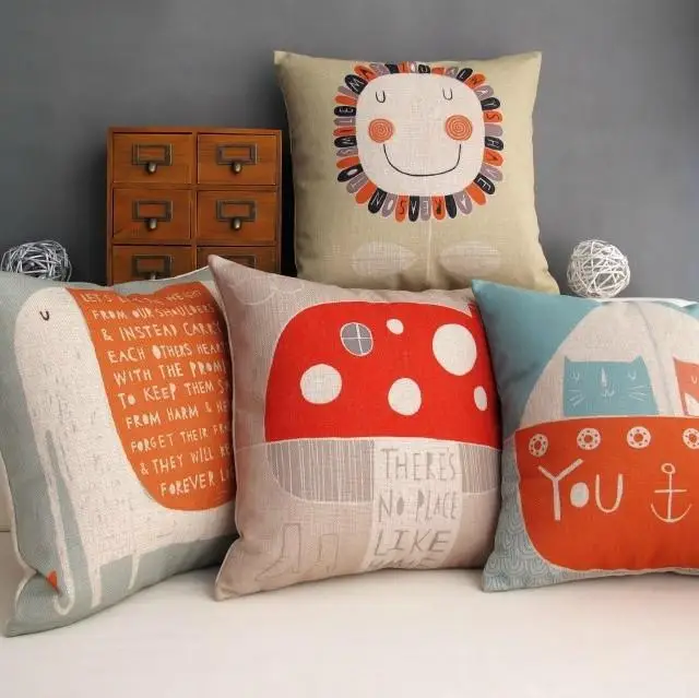 Американский пастырское мультфильм подушку Милый маленький свежие грибы