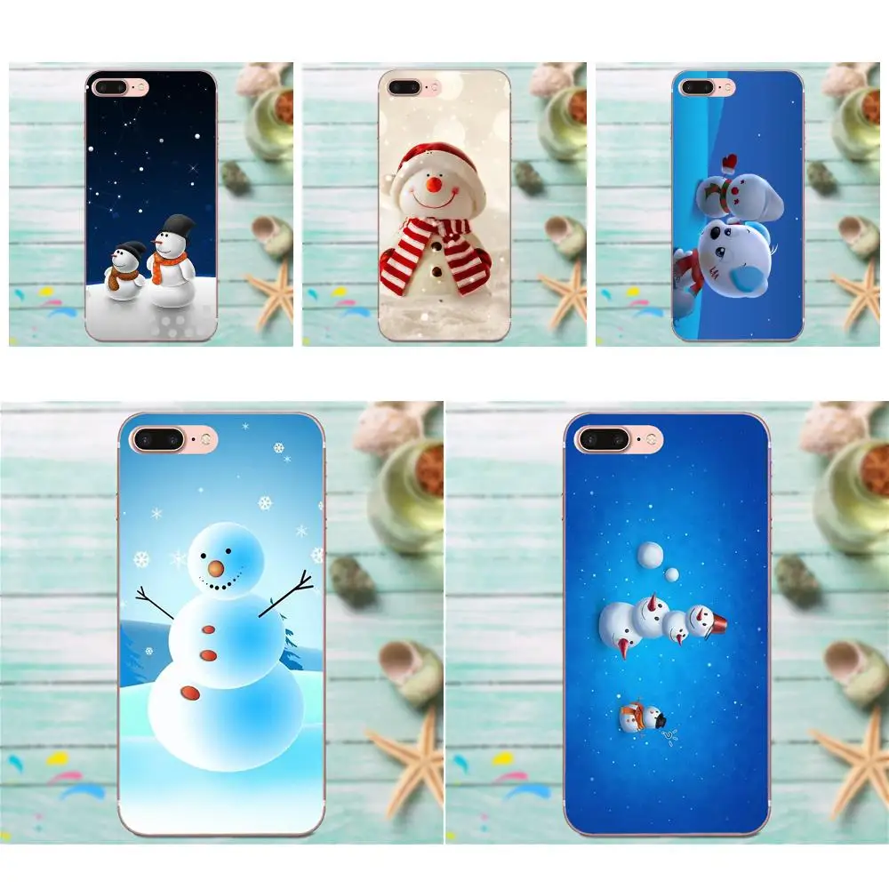 Для Apple iPhone 4 4S 5 5C 5S SE 6 6S 7 8 Plus X XS Max XR красочный стиль Снеговик прекрасный