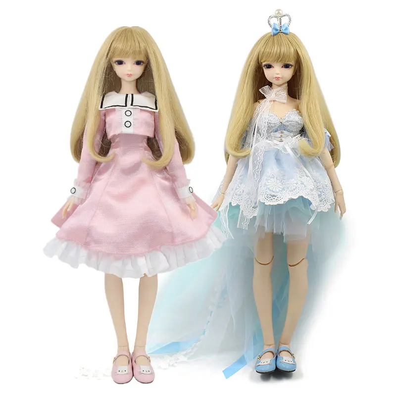 MMGIRL BJD fortune days 1/4 bjd 45 см с/без одежды в сочетании со светлыми волнистыми волосами