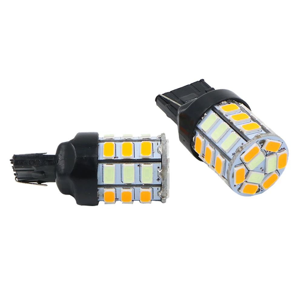 YSY 1 комплект Ледяной Синий/янтарный S25 P21W 1156 BA15S T20 7440 5630 33 SMD светодиодный 33SMD