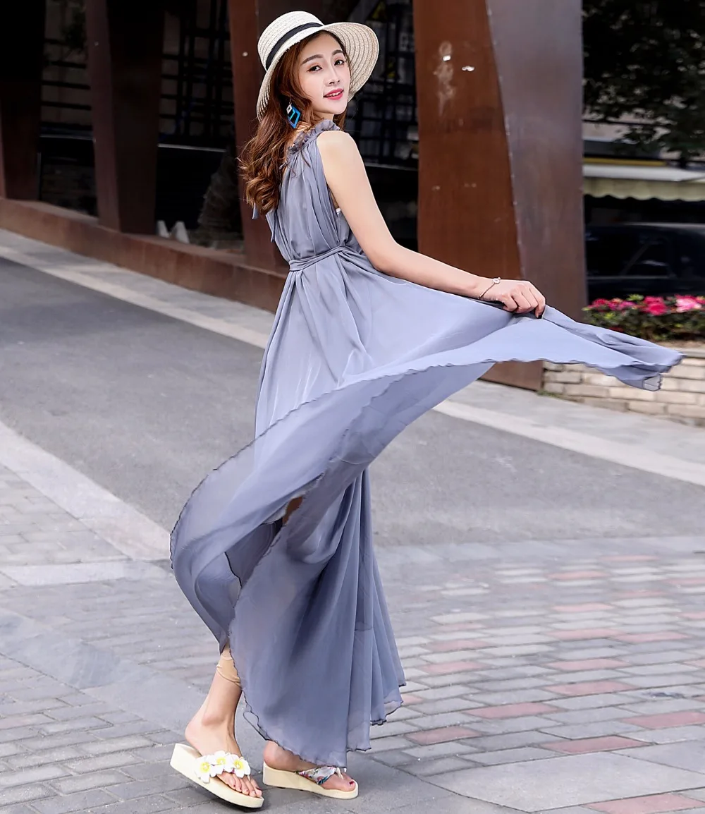 Женское шифоновое платье макси легкое подружки невесты женское знаменитости