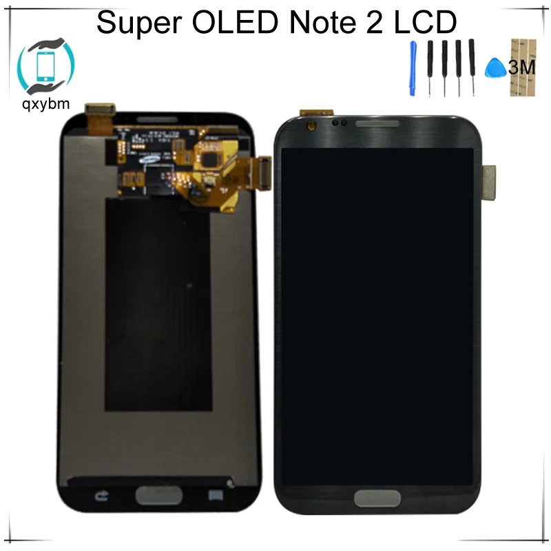 Супер OLED 5 &quotдля Samsung Galaxy Note 2 Note2 N7100 N7105 T889 i317 i605 L900 ЖК дисплей кодирующий