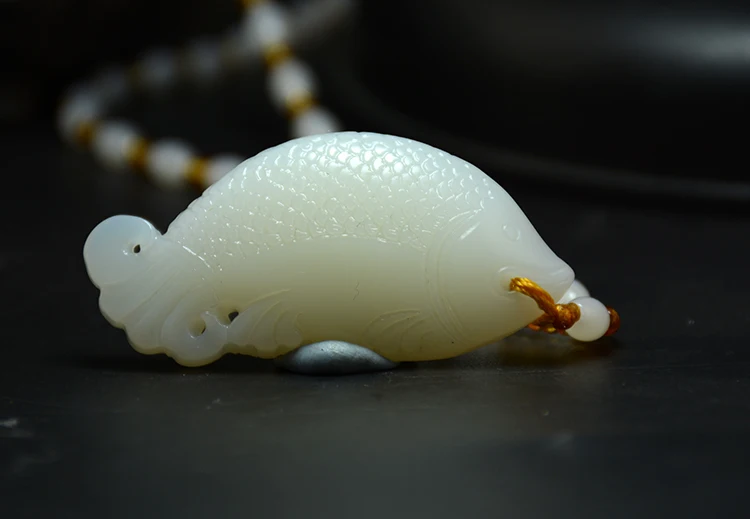 Xinjiang Hetian Jades Fish Hanging Hand-made Hand-held Parts Over the Years Jadees Necklace | Украшения и аксессуары