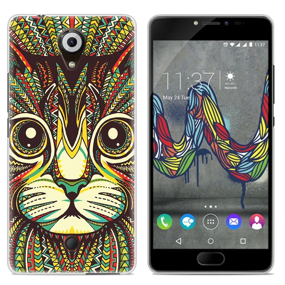Чехол для Wiko U feel 5 0 дюйма Роскошный чехол из ТПУ с рисунком UFeel мягкий силиконовый