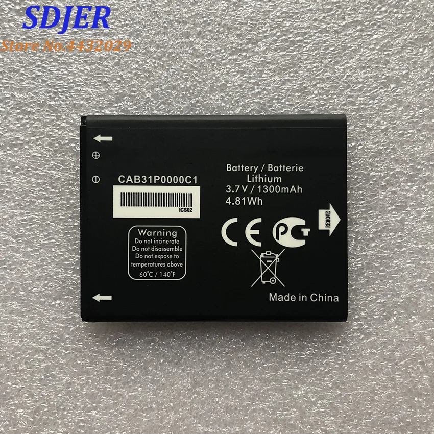 Новый CAB31P0000C1 CAB31P0000C2 1300 мА/ч TLI014A1 Батарея для Alcatel One Touch POP 918 OT 918S 918N 4012 4012A