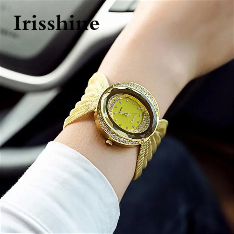 

OKTIME Irisshine Z720 Women watches lady girl Luxury brand gift Lady Diamond Bracelet Watch Mirror Luxury Quartz Watch wholesale
