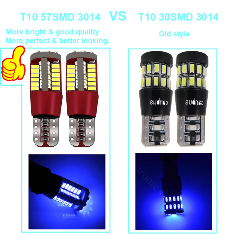 2X автомобиль T10 Led 192 W5W супер яркий 57 Smd Canbus без ошибки автомобильный маркер Авто