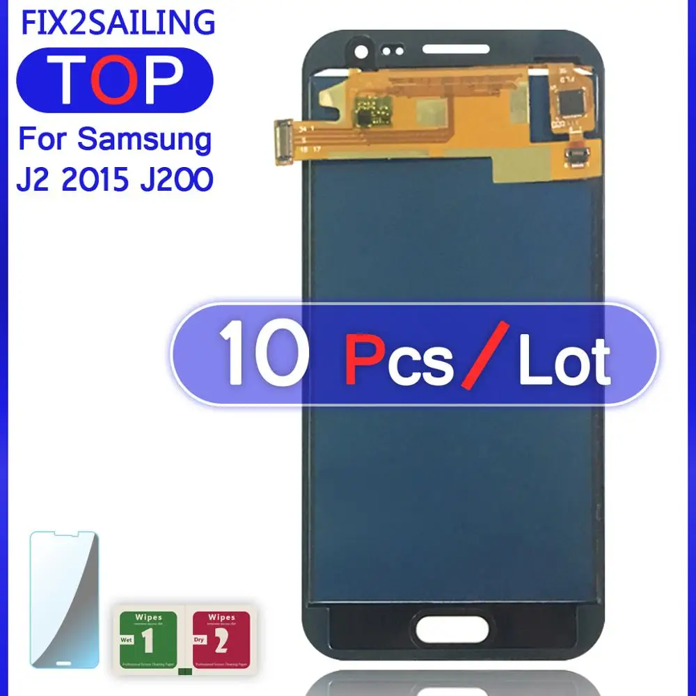 10 шт. ЖК дисплеев J2 для Samsung Galaxy 2015 J200 J200F J200Y J200H Super дисплей 100% протестированный