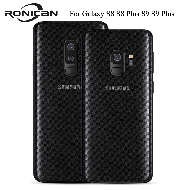 2 шт./Лот 3D углеродное волокно Защитная Наклейка для Samsung Galaxy S8 Plus S9 полное