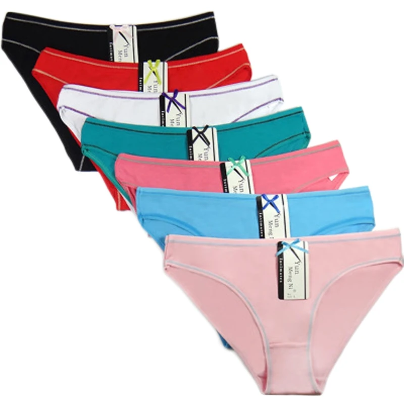 

Women Girls Low Waist Letter Print Week Underwear Cotton Blend Panties Briefs