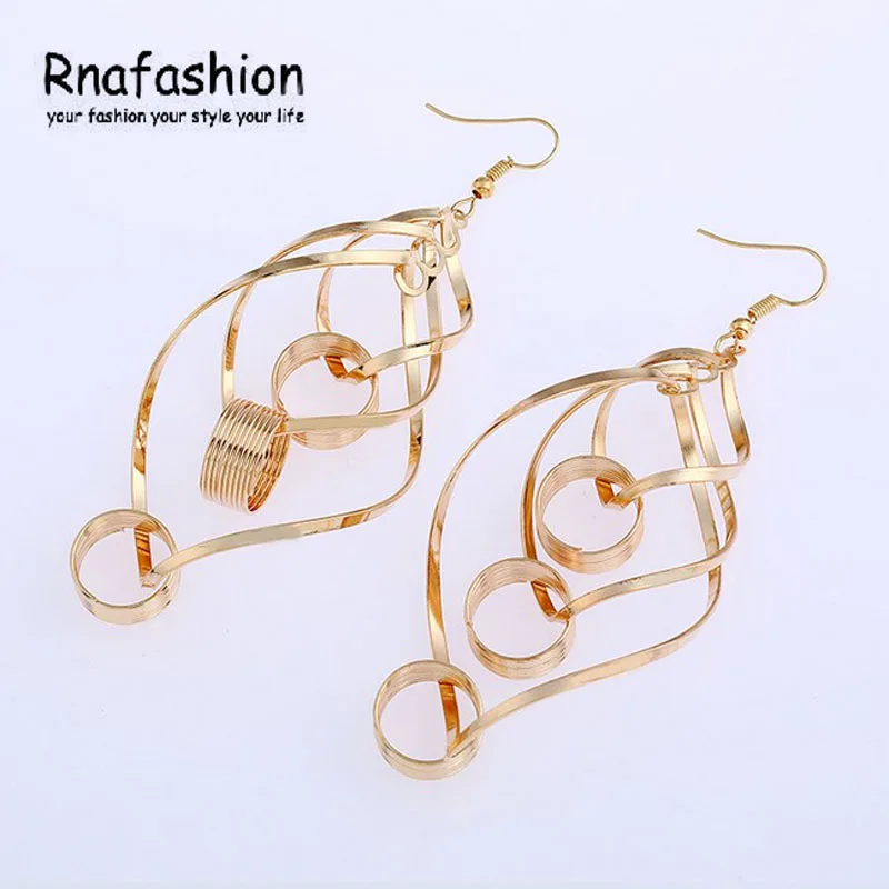 2017 Fashion Round Earrings Gold Silver Jewelry Natural Wood Geometric New Design Women Trendy | Украшения и аксессуары