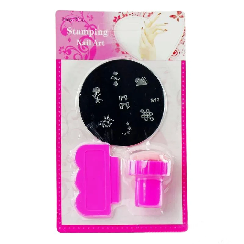 2017 Симпатичные 1 шт. круглый Дизайн ногтей штамп штамповка Таблички изображения