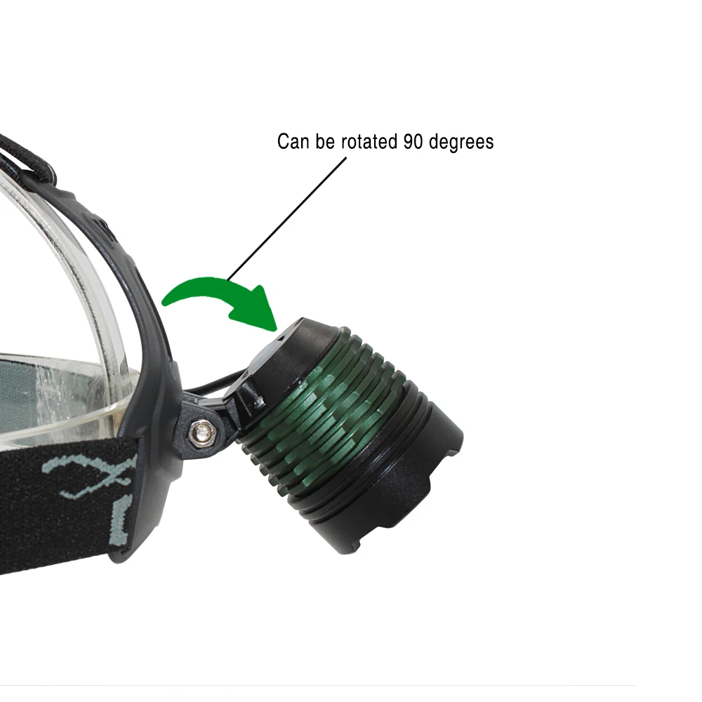 Головной Светодиодный фонарь T6 регулируемый головсветильник налобный с зумом