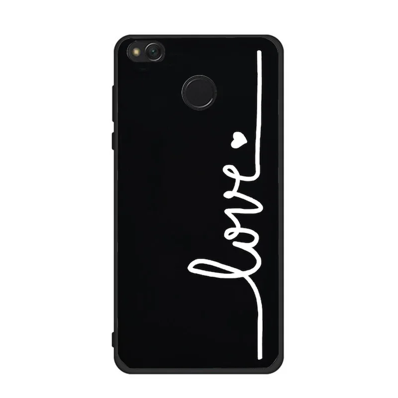 Silicon Case For Xiaomi Redmi 4X Cartoon Soft TPU Back Cover 5A 4A Note 4 Mi A1 5X Phone Black |