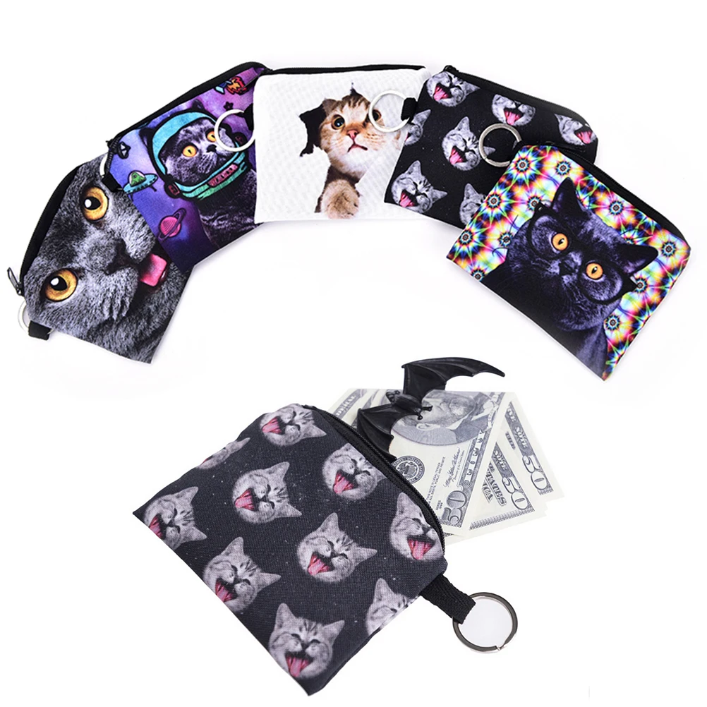 1 шт. новый кошелек из искусственной кожи с кошкой каваи сумка для монет милый