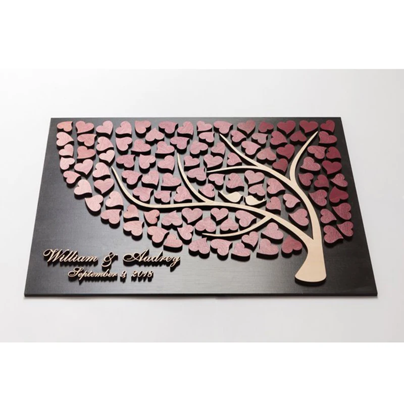 Индивидуальная Свадебная Гостевая книга дерево уникальные деревянные гостевые