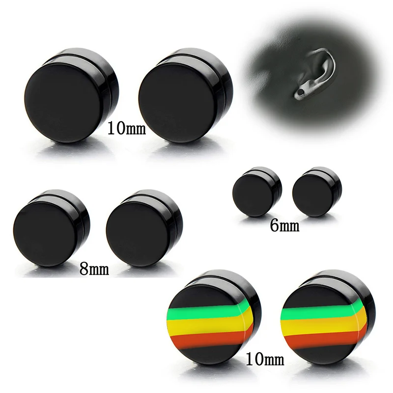 Хит 1 пара мужские и женские магнитные серьги без пирсинга простые акриловые