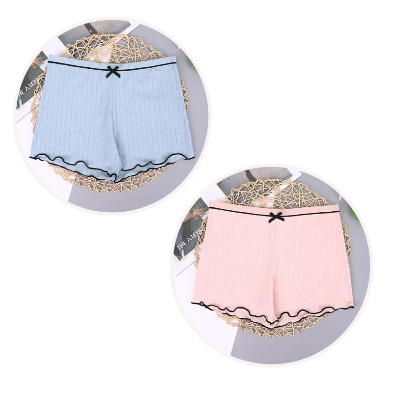 2 colours 3 Maidy/2 шт./упак.; женские плотные трусы; кружевные трусики в полоску; хлопковые защитные брюки; нижнее белье для девочек; сезон лето - Цвет: 2 colours 3