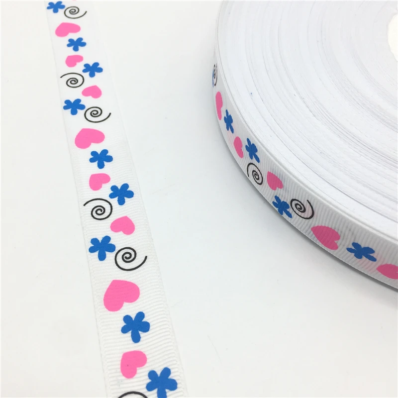 6 colors 3/4&quot(20mm) 5 yards Printed Flower Grosgrain Ribbon For Belt Gift Packing Wedding Decoration Christmas Supplies | Дом и сад