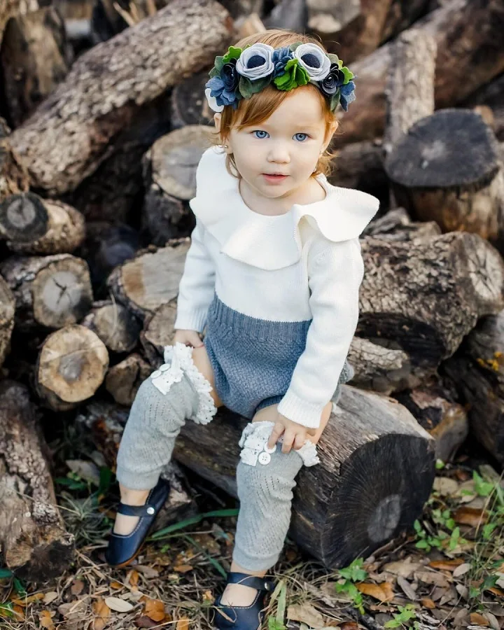 Новый брендовый Шерстяной Вязаный комбинезон для новорожденных девочек осенняя