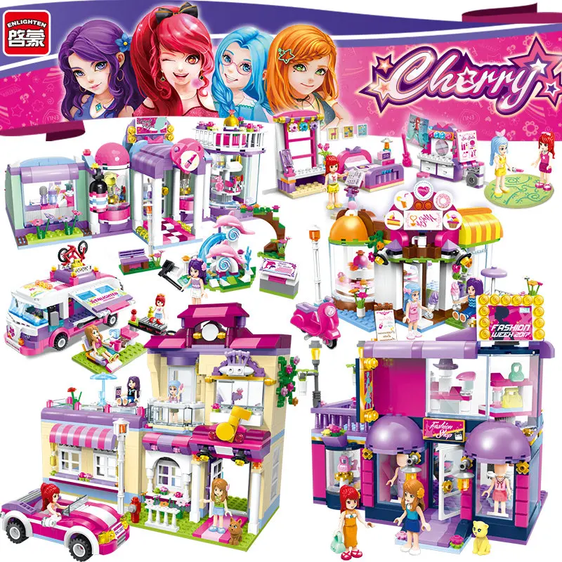 Развивающие строительные блоки для девочек игрушки детей рождественский