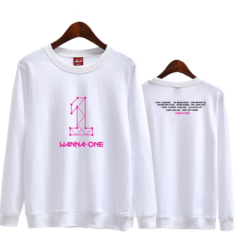 Новая группа Kpop толстовка с надписью Want one all name/Розовая тонкая Толстовка принтом