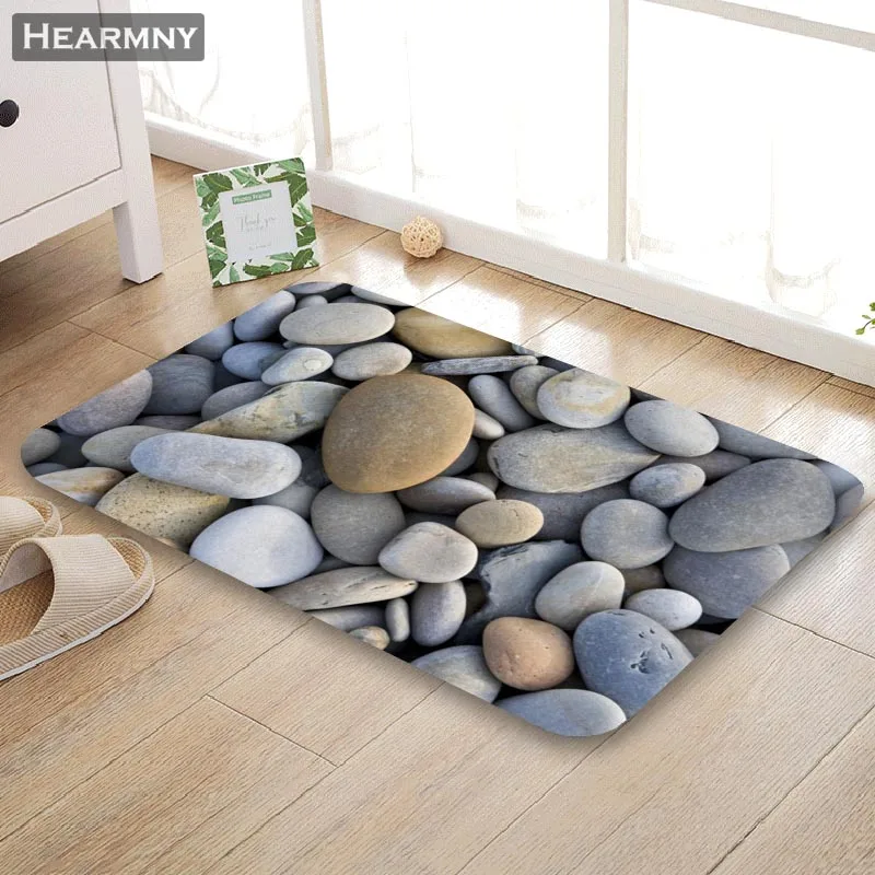 Nice Stone Flowers Doormat Outdoor Floor Mat Home Creative Super Soft Absorbent Bathroom Door Entrance 40X60cm 50x80cm | Дом и сад