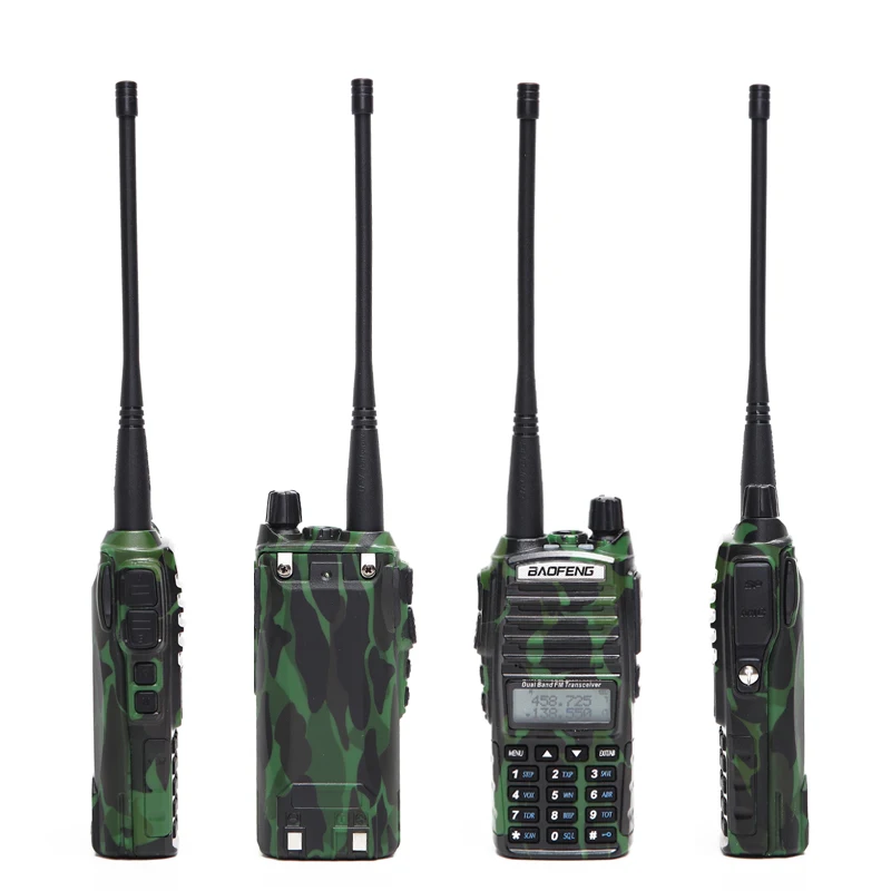Портативная рация Baofeng UV 82 Plus с двойным PTT мощностью 8 Вт VHF UHF дальность действия 10