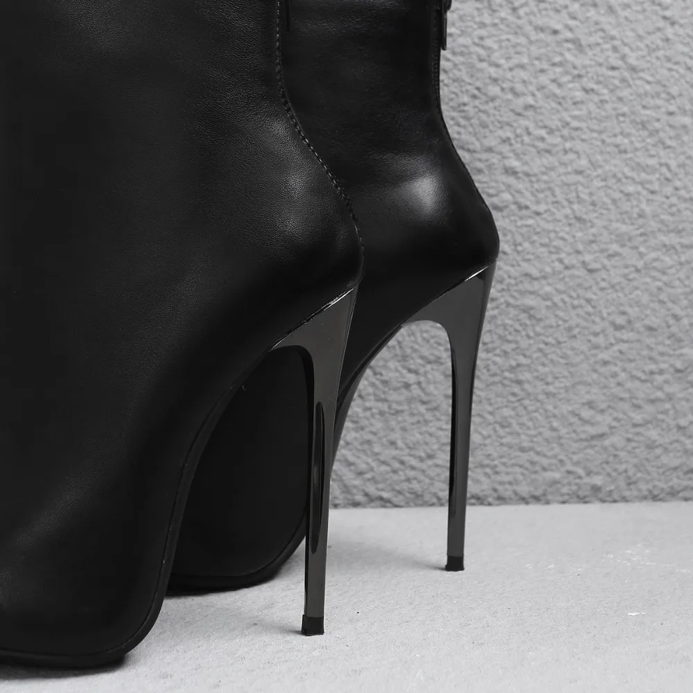 CDPUNDARI Sexy Pointed Toe Ankle boots for women Super High heels boots Ladies Winter shoes