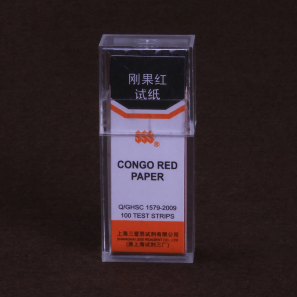 Congo red paper 200 test strips (5 knifes/box * 2 boxs) litmus congo red test paper indicator for acidic substances