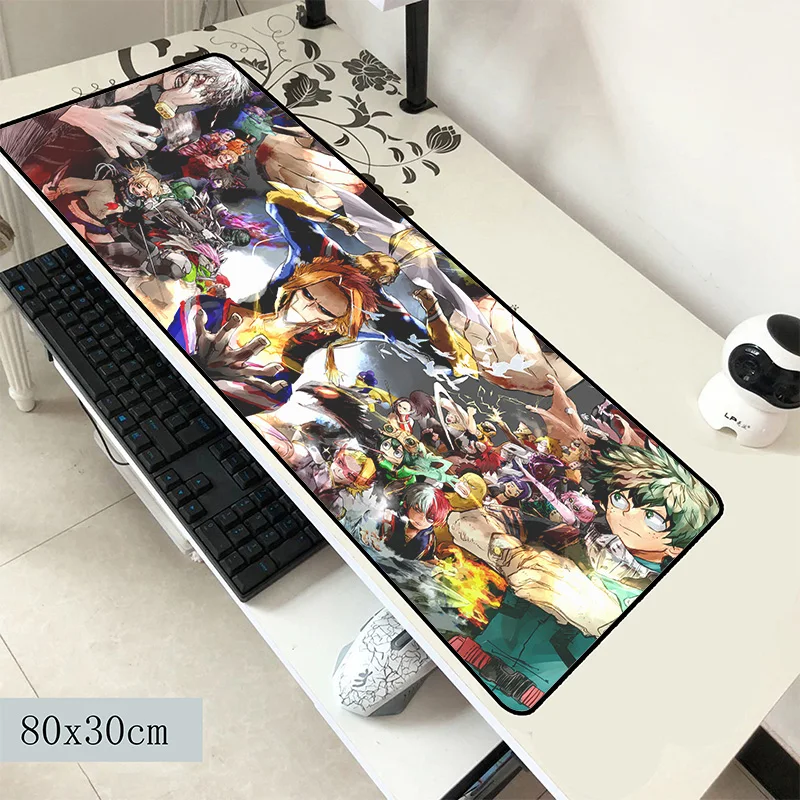 Коврик для мыши my hero academic 800x300x2 мм красивый компьютерный коврик игровые