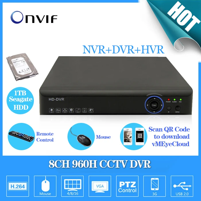 Быстрый Экспресс 8 каналов полный 960 H В Режиме Реального времени HDMI 1080 P Гибридный