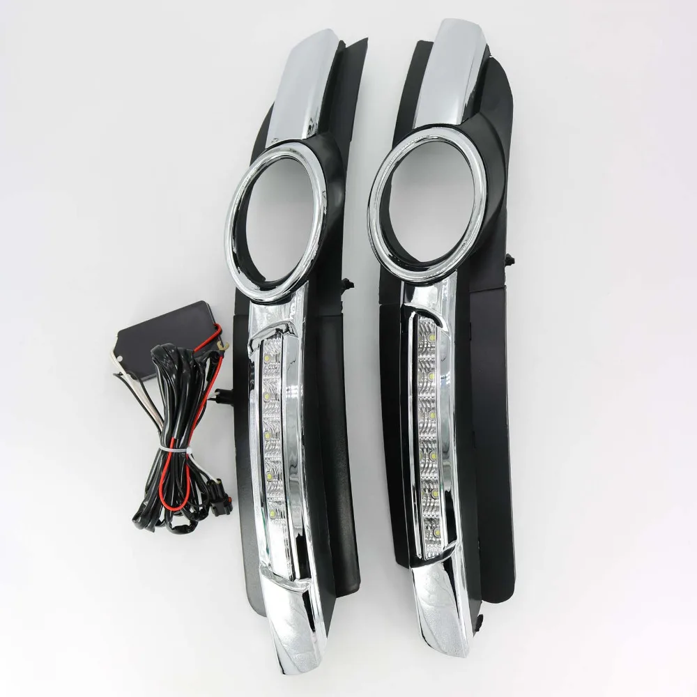 

For AUDI A6 C6 2005 2006 2007 2008 New 12V Car LED DRL Daytime Running lights with Fog Lamp hole